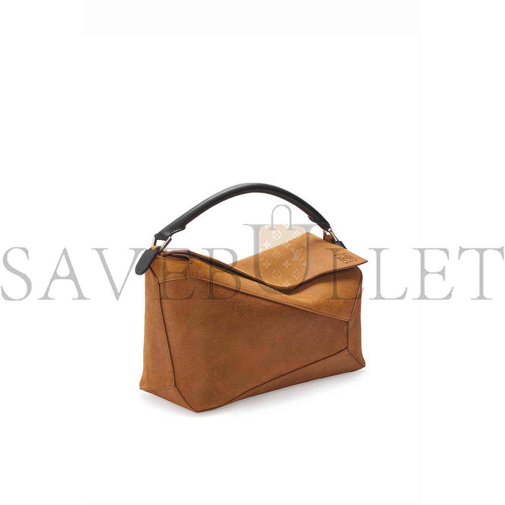 l*ew* large puzzle bag in pressed suede b510p00x03 (33*21.5*14.7cm)